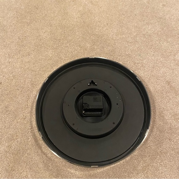 Gray Dotted Swiss Wall Clock | Beautiful White and Silver - Picture 4 of 4